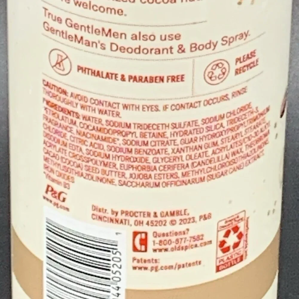 Old Spice Gentleman's Exfoliating Body Wash Brown Sugar & Cocoa 18oz 2 Pack